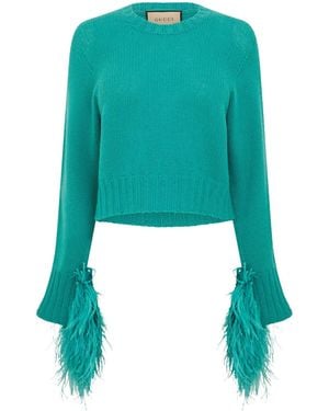 Gucci Casual Crewneck Sweater - Green