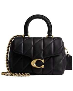 COACH Tabby Top Handle Bag With Quilting - Black
