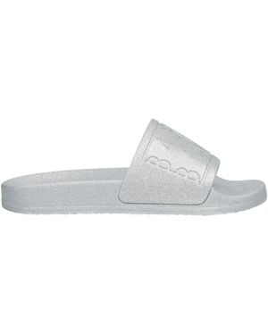 MM6 by Maison Margiela Glittered Pool Slides - White