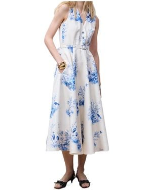 Dior Mid-Length Belted Dress - Blue