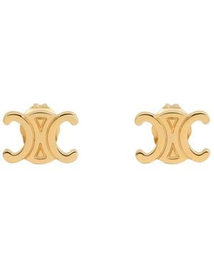 Celine Triomphe Studs - Metallic
