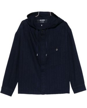 Jacquemus Hooded Chest-Pocket Shirt - Blue