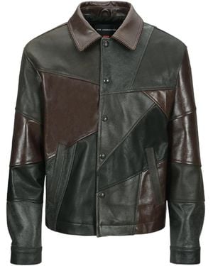 ANDERSSON BELL Patchwork Leather Jacket - Black