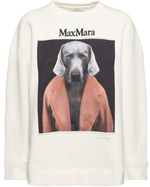Max Mara Printed Knitted Sweater - White