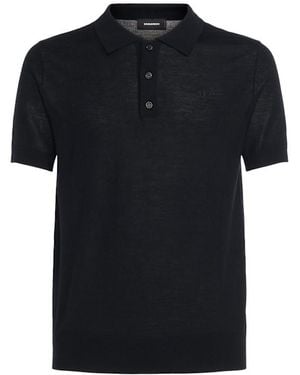 DSquared² D2 Wool Polo - Black