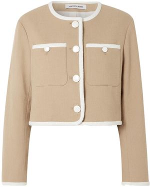Veronica Beard Button Casual Jacket - Natural