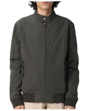Barbour Zip-Fastening Bomber Jacket - Gray