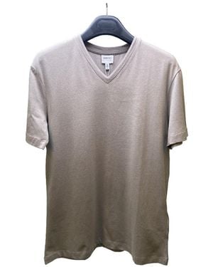 Armani Collezioni Logov Collar T-Shirt - Grey