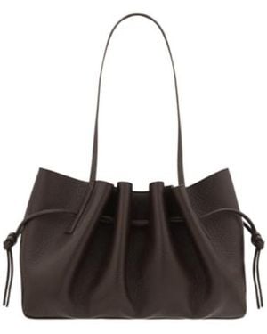 Yuzefi Scallop Shoulder Bag - Black