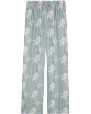 Stella McCartney Elastic Drawstring Waist Pants - Blue