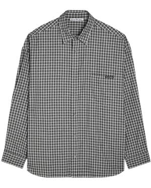 Acne Studios Plaid Cotton Shirt - Gray