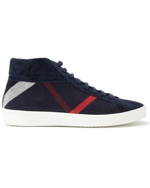 Burberry Plaid Lace-Up Shoes - Blue