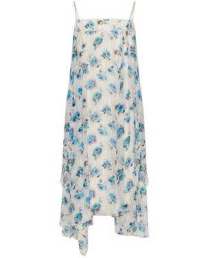 Tory Burch Printed Silk Dress - Blue