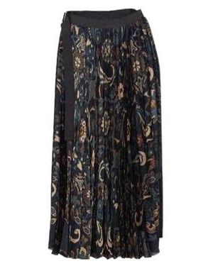 Sacai Floral Print Skirt - Black