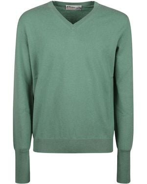 Ballantyne Plain Stitch Sweater - Green