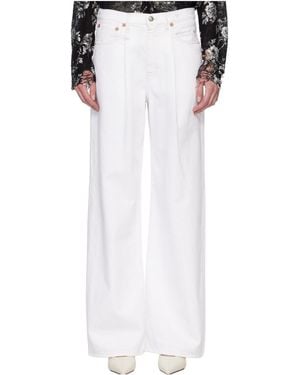 R13 Damon Belt Loop Jeans - White