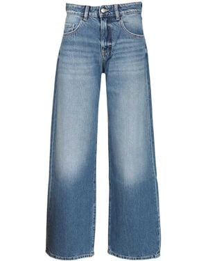 ICON DENIM Low-Waisted Wide-Leg Jeans - Blue