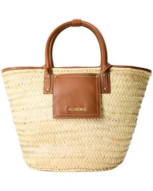 Jacquemus Minimalist Open-Top Tote Bag - Metallic