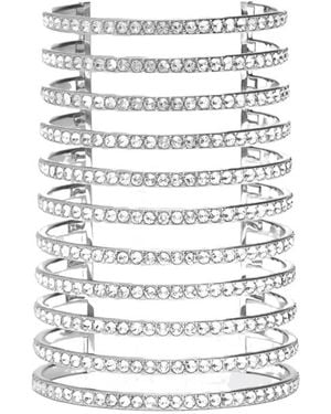 AMINA MUADDI Logo Bracelet - White