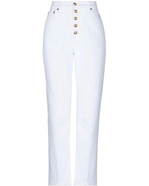 Tory Burch High-Waisted Straight-Leg Jeans - White