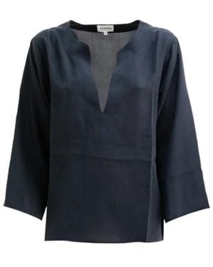 P.A.R.O.S.H. V-Neck Blouse - Blue