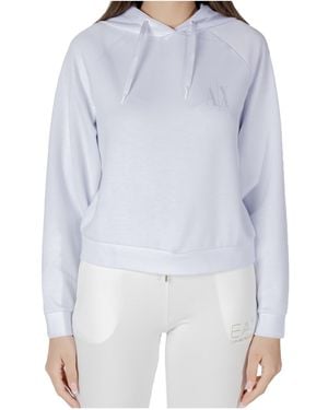 ARMANI EXCHANGE Crystal-Embellished Logo Hoodie - Blue