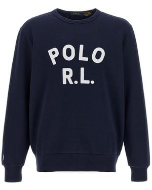 Polo Ralph Lauren Logo-Printed Crewneck Sweatshirt - Blue