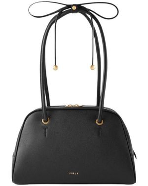 Furla Poppy Medium Shoulder Bag - Black