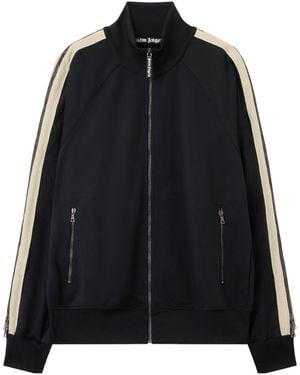 Palm Angels Zip-Up Track Jacket - Black