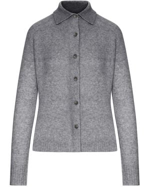 Max Mara Long-Sleeve Knit Top - Gray
