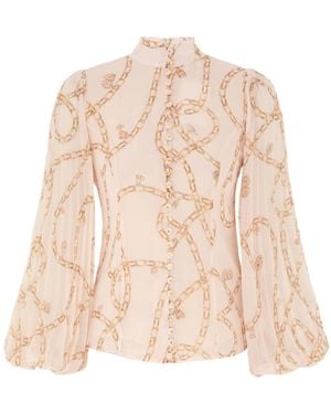 Zimmermann Sunray Pleated Blouse - Natural