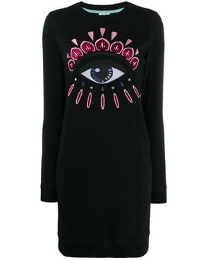 KENZO Eye Logo Knitted Dress - Black