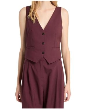 Marella Single-Breasted Vest - Purple