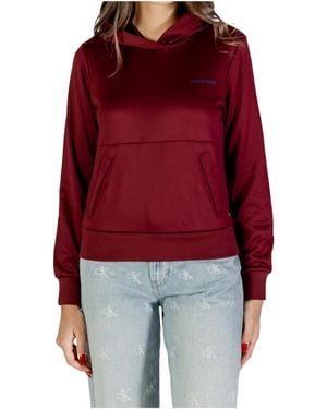 Calvin Klein Long-Sleeved Hooded Sweatshirt - Red