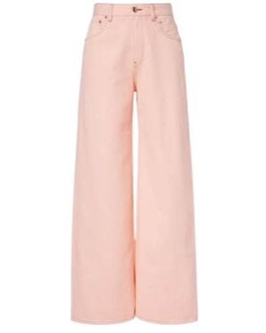 Blazé Milano Clapotis Wide-Leg Jeans - Pink