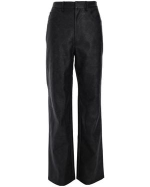 ROTATE BIRGER CHRISTENSEN Textured Straight Trousers - Black