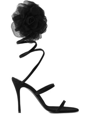 Magda Butrym Appliqué High-Heeled Sandals - Black
