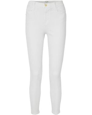 FRAME Edge-Trimmed Skinny Jeans - White
