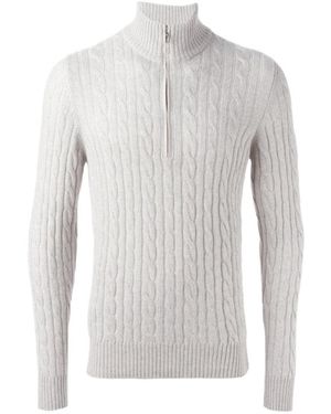 Loro Piana Cable Knit Jumper - Grey