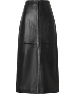 Rohe Panelled Leather Midi Skirt - Black
