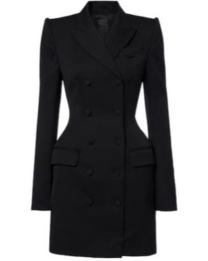 Mugler Wool Blazer Dress - Black