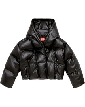 DIESEL W-Illey Hooded Puffer Jacket - Black