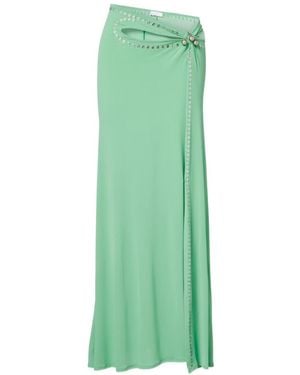 Rabanne Embellished Maxi Skirt - Green