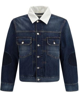 NAMACHEKO Laguna Contrast-Collar Denim Jacket - Blue