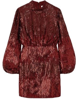 RIXO London Long Sleeved Dress - Red