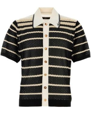 Amiri Striped Buttoned Shirt - Black
