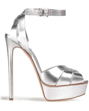 Casadei Julia Ilary Flash Heeled Sandals - White