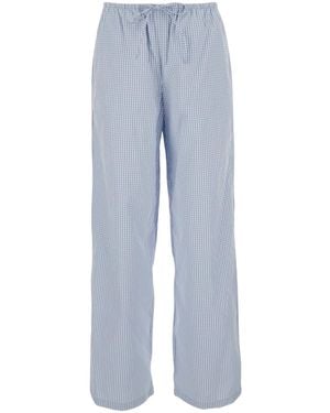DUNST Pyjama String Check Trousers - Blue