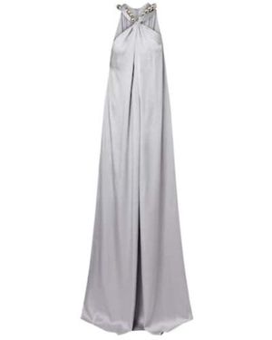 Stella McCartney Embellished Satin Gown - Grey