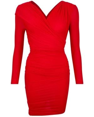 Balenciaga Draped Dress - Red
